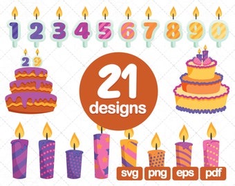 21 Birthday Clipart, party clipart, birthday svg, happy birthday, cake clipart, birthday graphics, birthday cut file, happy birthday svg