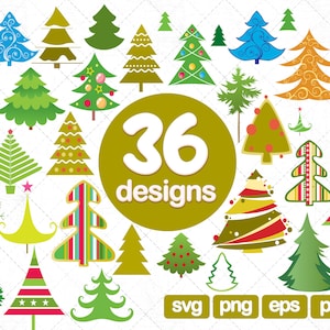 36 Colección SVG de árbol de Navidad