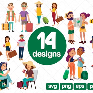 14 - Travel People, vacation clipart, summer clipart, adventure clipart, travel graphics, holiday clipart, trip clipart, world travel png