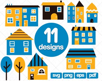11 House clipart, House png, House graphic, House vector, House illustration, House printable, House print, Home, png, eps, cricut