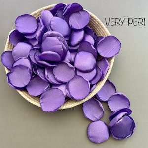 Handmade Purple Satin Rose Petals: Wedding Decor, Gift Bag Included