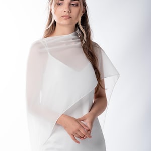 Capelet E Scialle Da Donna In Chiffon Morbido - Mantella Per Matrimoni E Serate