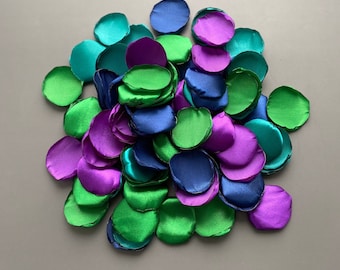 Peacock Satin Petals: Wedding & Party Decorations