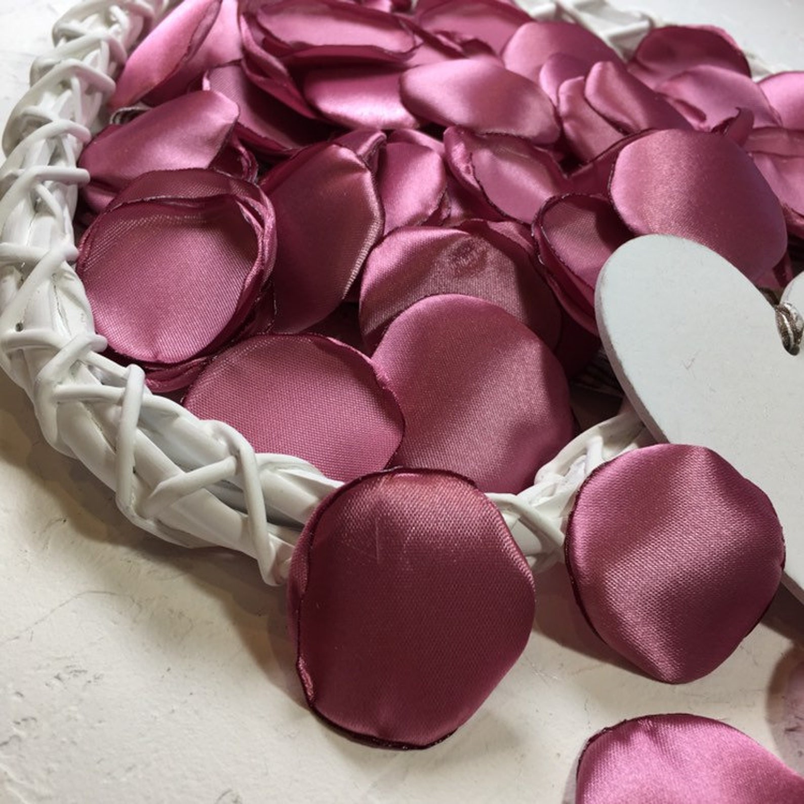 Dusty lilac satin handmade rose Petals. Etsy