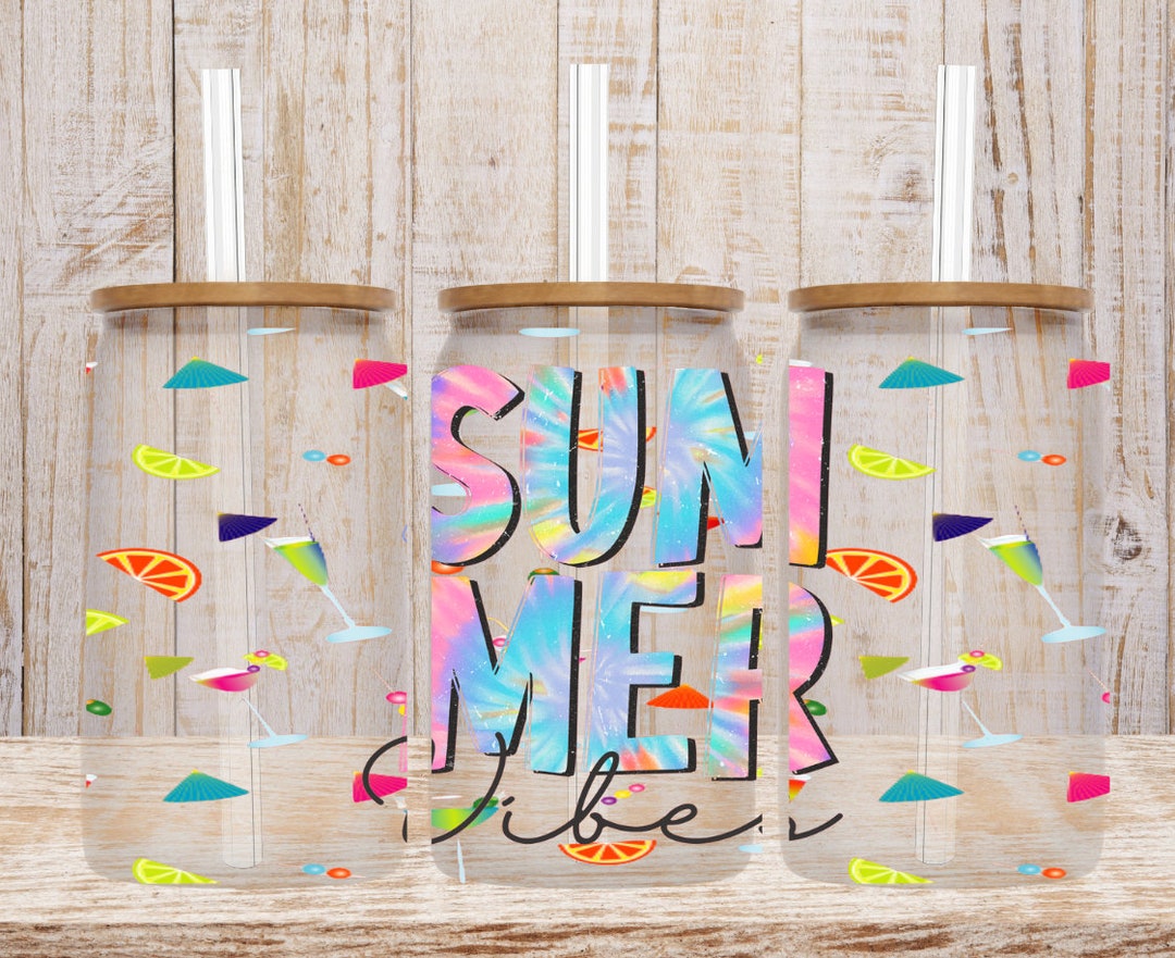 Summer Vibes Sublimation Glass Wrap Png *DIGITAL DOWNLOAD* - Etsy