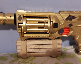 Nerf Maverick Steampunk themed Golden time pistol