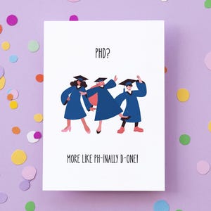 Doctoral Degree PHD Thesis Congratulations Postcard | Academic Achievement Greeting Card | Digital Download | Celebrate Success & Honors