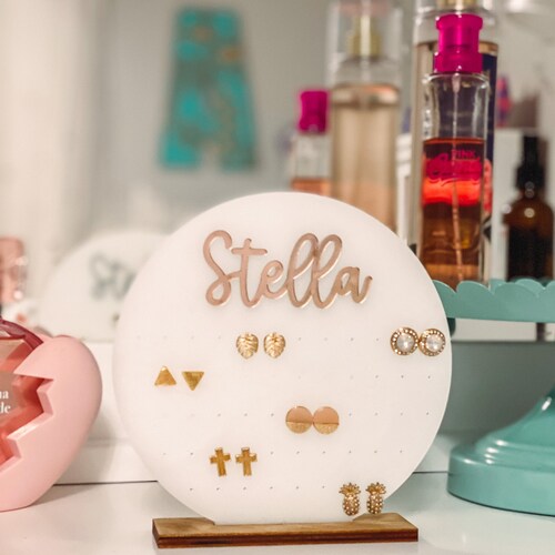 Acrylic Earring Holder Custom Earring Stand Girls Earring Etsy