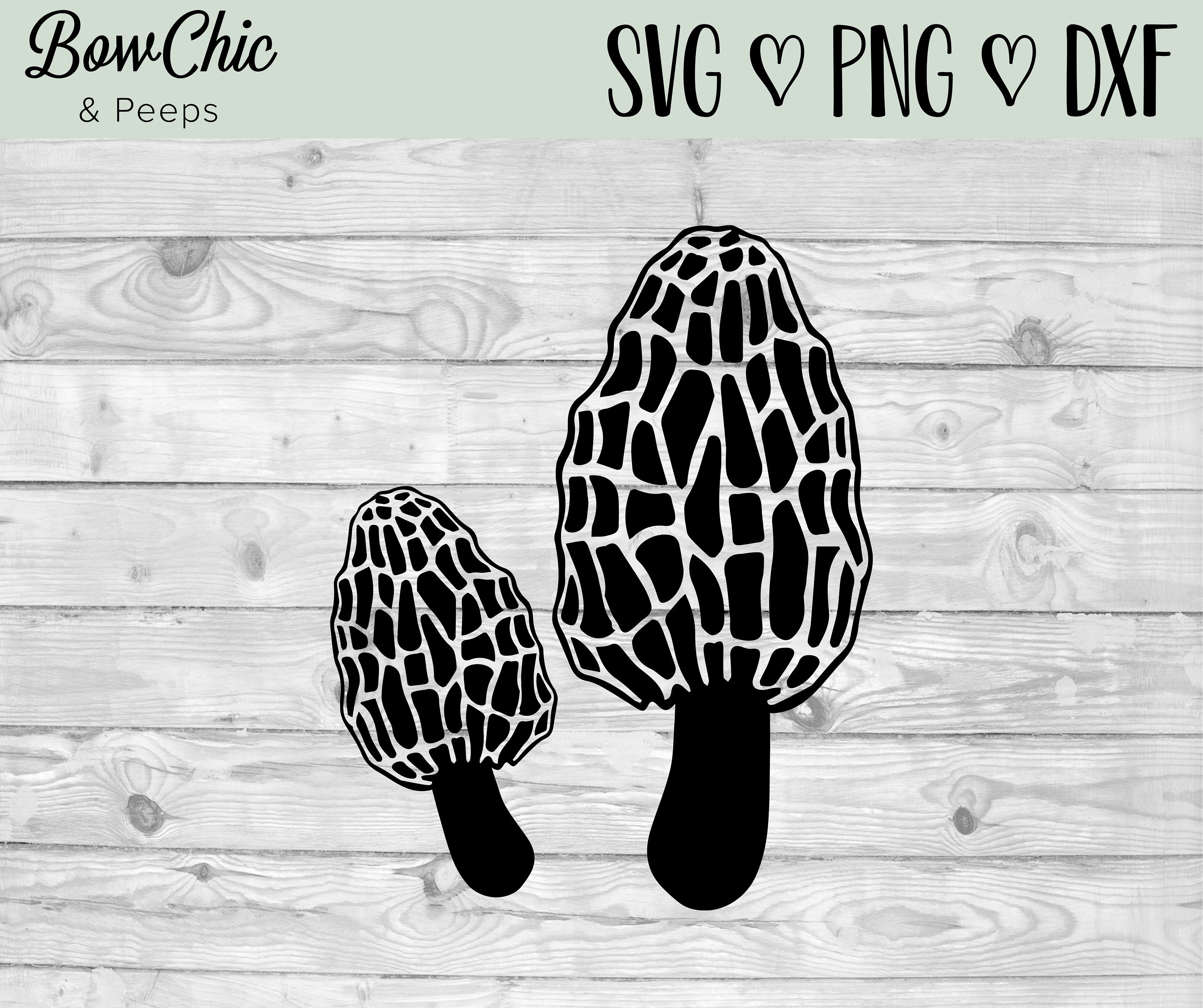 Morel mushroom svg classic retro art with nature mycologist morel mushrooms hunting svg files
