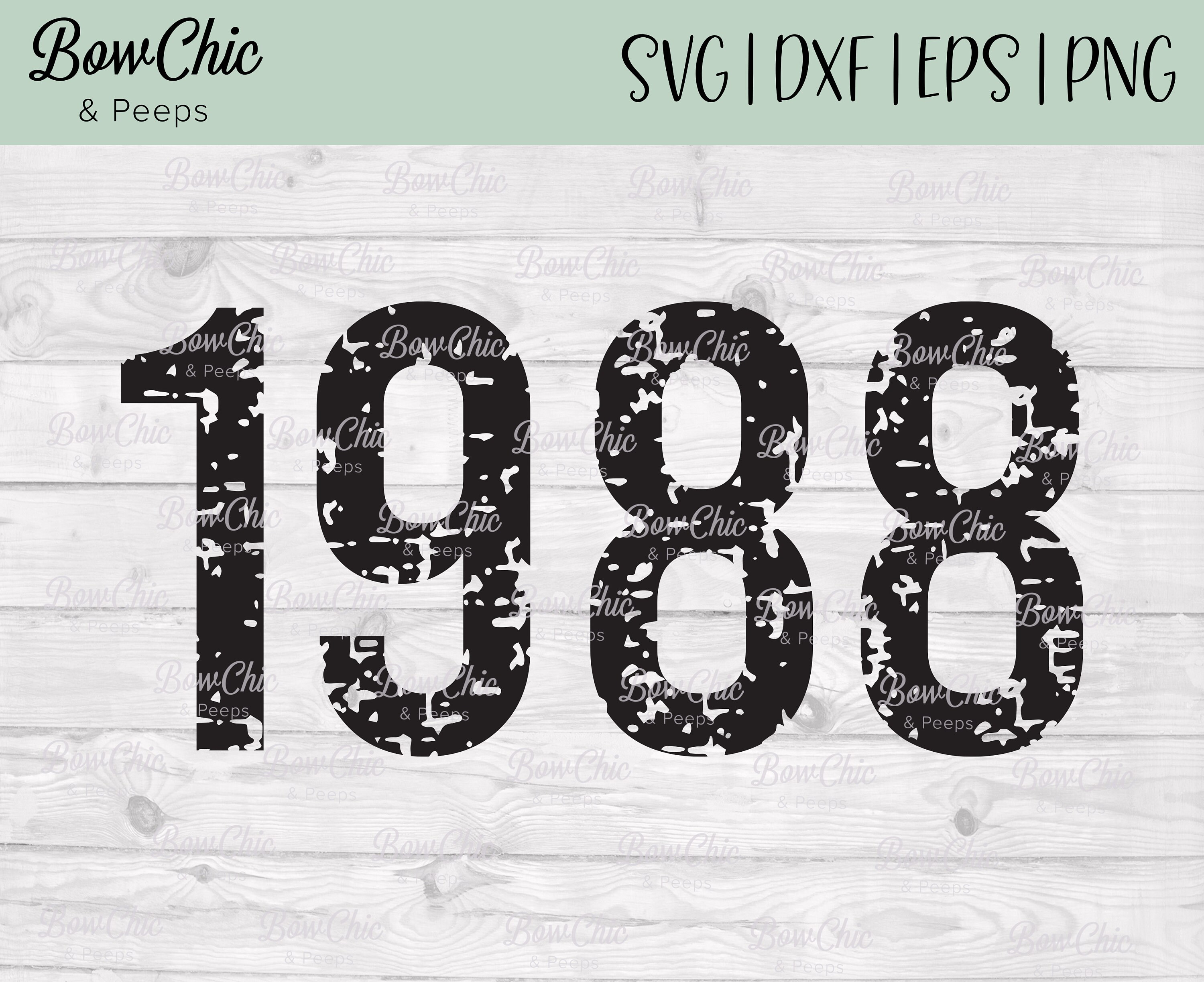 1988 SVG Grunge Svg 1988 Grunge SVG Distressed Svg Cut - Etsy