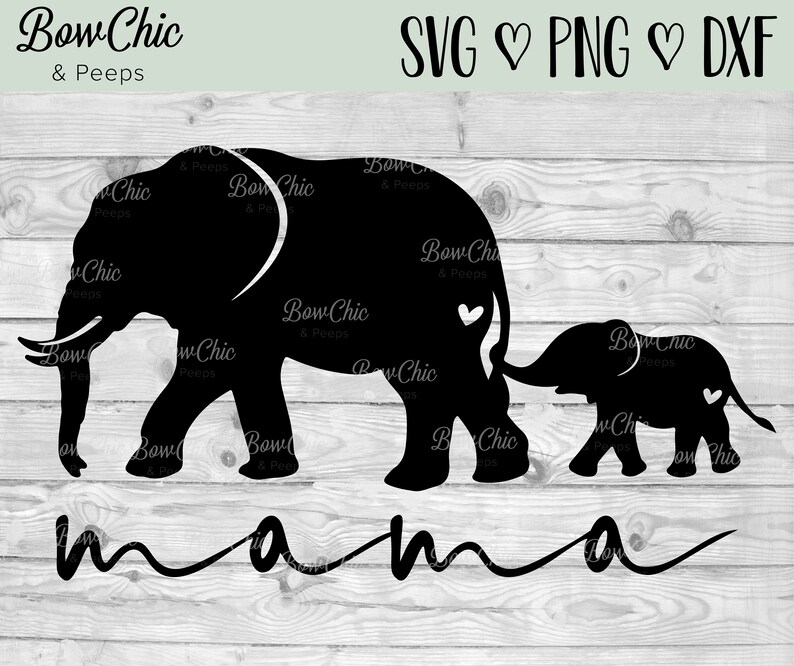 Download Mama Elephant svg Mama svg Mom and Baby Elephant svg | Etsy