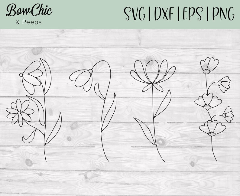 Download Wildflower svg Wild Flowers svg Flower svg Hand Drawn | Etsy