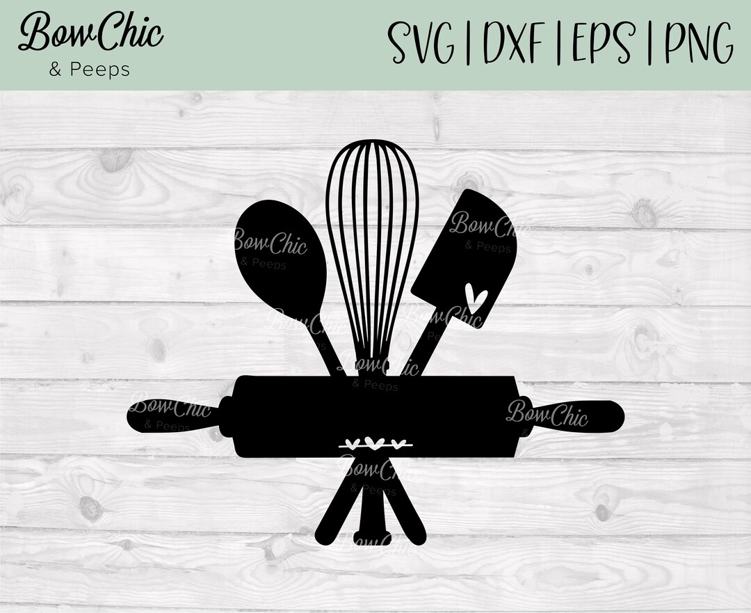 Kitchen Utensils Svg Monogram Baking Svg Baking Svg Baking Utensils Svg