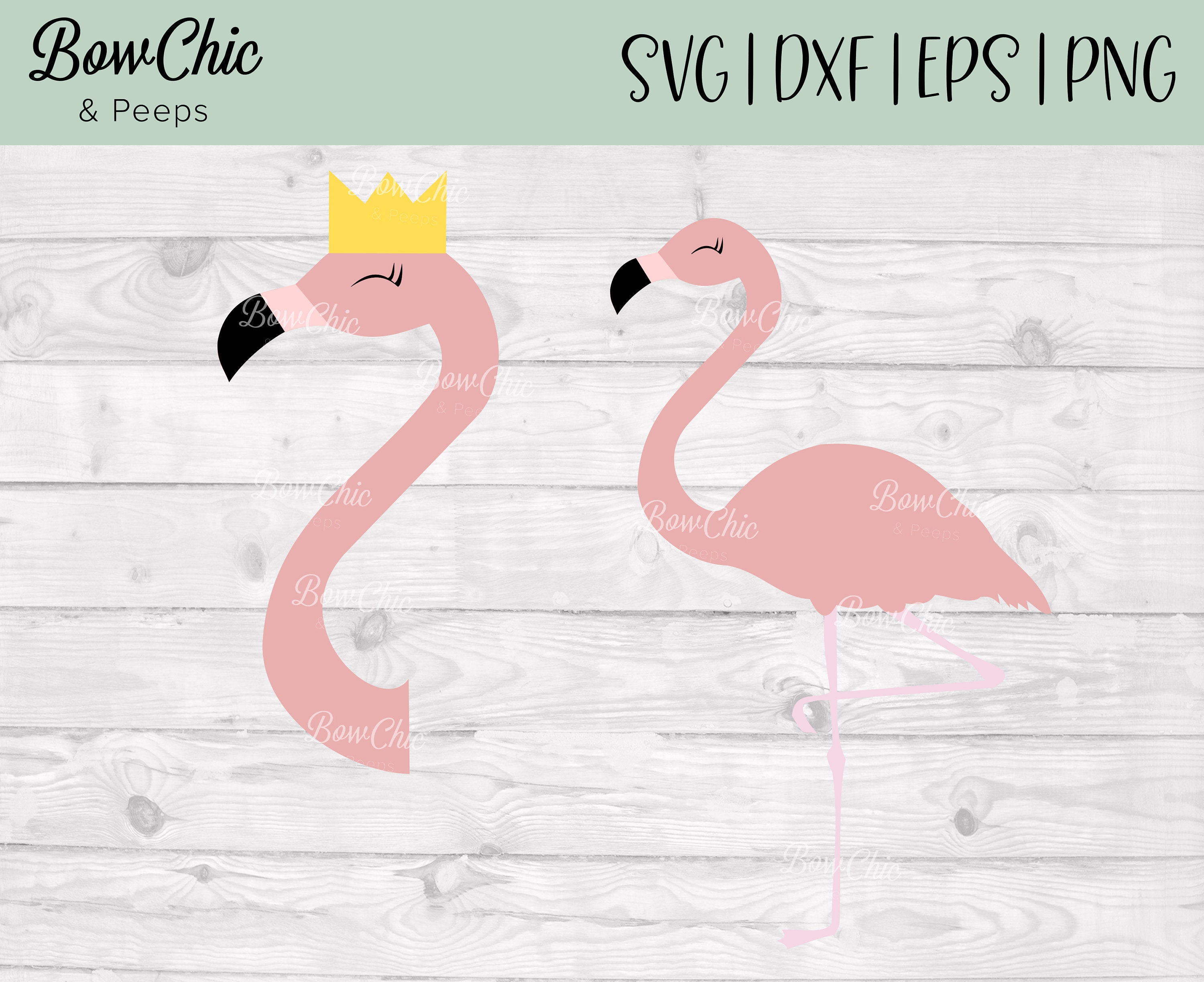Flamingo Svg Cut File Cute Flamingo Svg Flamingo Cake Topper Etsy