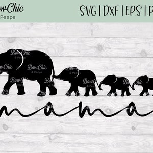 Mama olifant-svg | Mama-svg | Svg moeder en babyolifant | Olifant-svg | Moeder | Mama | Moeder-svg | Mom Life-svg | vectorontwerp