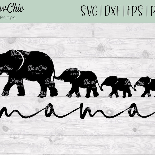 Mama Elephant svg | Mama svg | Mom and Baby Elephant svg | Elephant svg | Mother | Mommy | Mom SVG | Mom Life svg | vector design