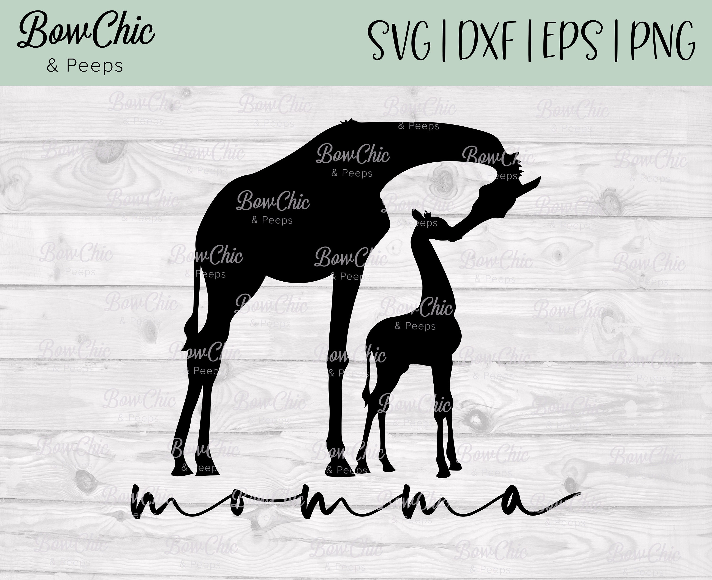 Momma Giraffe Svg Momma Svg Mom and Baby Giraffe Svg - Etsy
