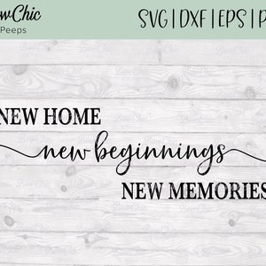 Nieuw huis SVG | Nieuw begin SVG | Inwijdingsfeest cadeau SVG | Boerderij-svg | Nieuw begin | Nieuwe herinneringen