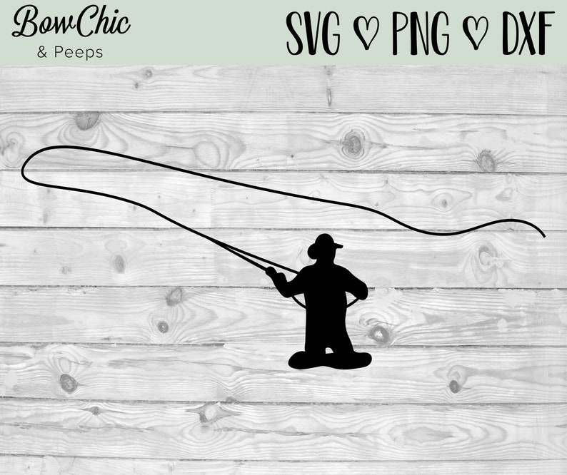 Fly Fishing SVG Fly Fisherman Fly Fishing Silhouette | Etsy