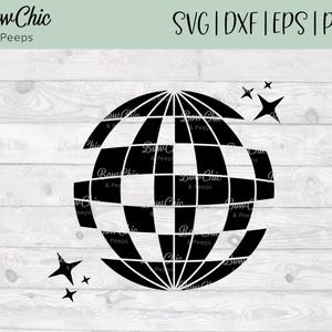 Boule disco svg | Boule à facettes svg | Svg rétro | Svg des années 70 | Couper le fichier | svg | png