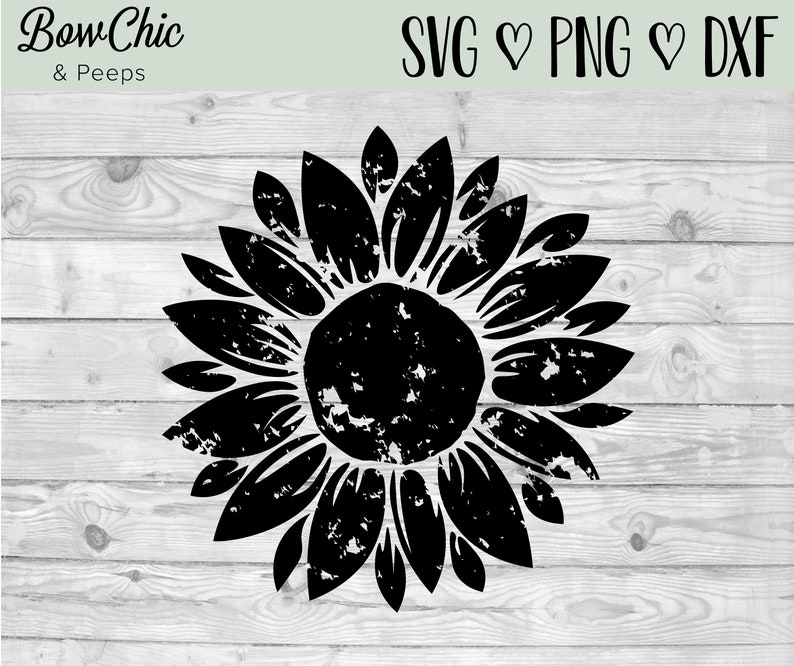 Download Sunflower svg Flower SVG Grunge Sunflower SVG Grunge | Etsy