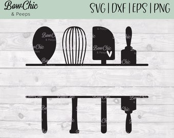 Kitchen Utensils svg | Monogram Baking  svg |  Baking svg | Baking Utensils svg | Cooking svg | Gifts for Bakers | Cricut | Silhouette