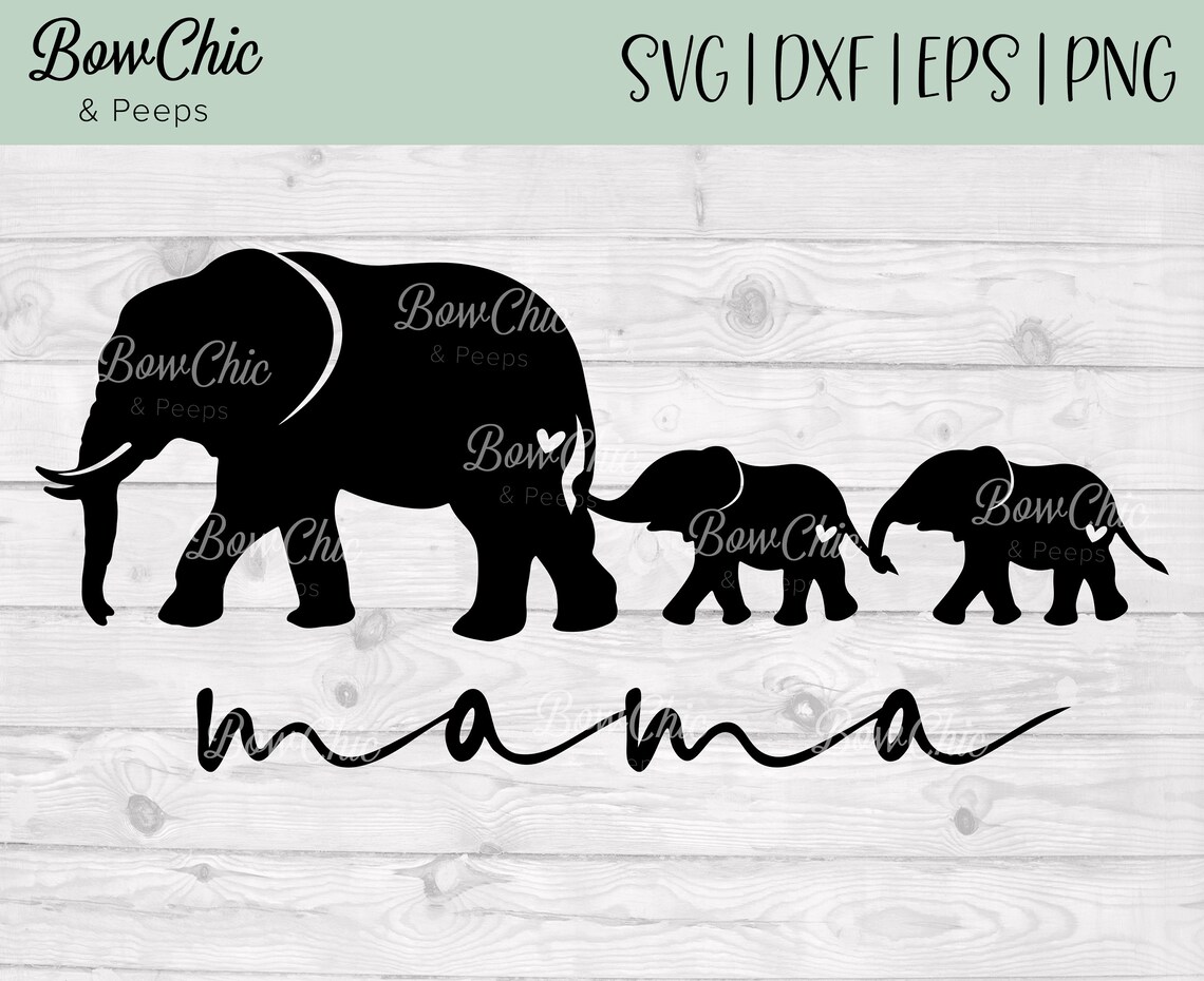 Download Mama Elephant svg Mama svg Mom and Baby Elephant svg | Etsy