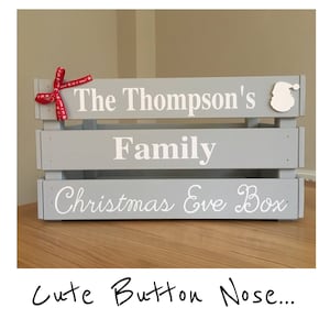 Personalised Large Family Christmas Eve Wooden Crate