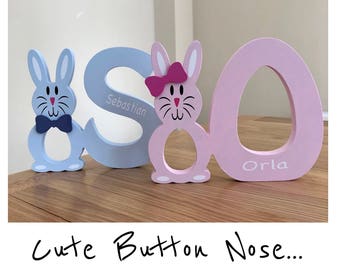 Personalised Wooden Easter Bunny Egg Holders