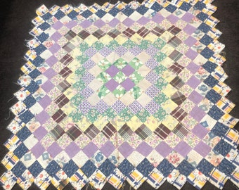 Vintage doll quilt top