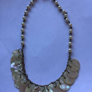 Mother of pearl vintage necklace