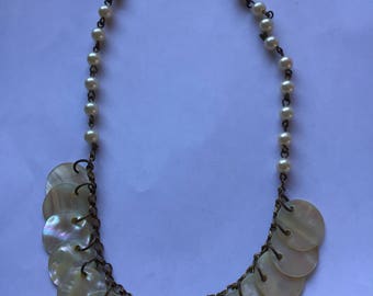 Mother of pearl vintage necklace
