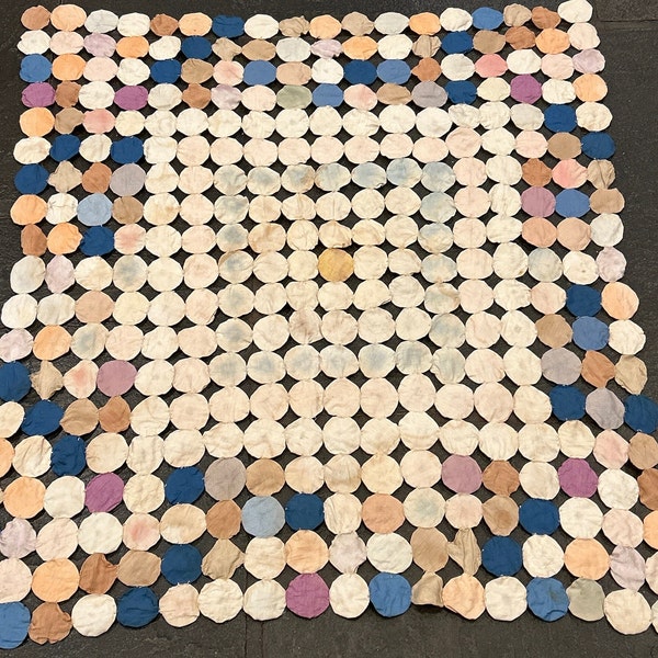 Early yo-yo quilt