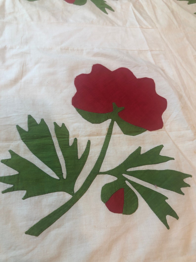 Antique Applique Quilt Top Etsy