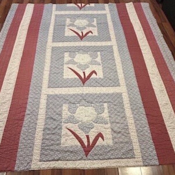 Large vintage quilt top