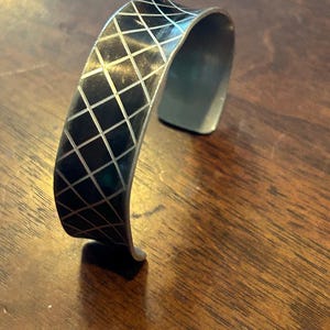 Vintage Pewter Cuff Bracelet Jorgen Jensen Denmark - Etsy