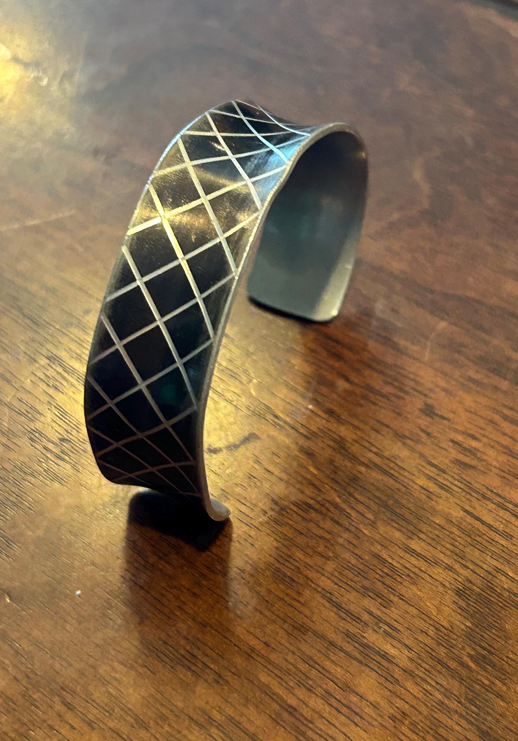Vintage Pewter Cuff Bracelet Jorgen Jensen Denmark - Etsy