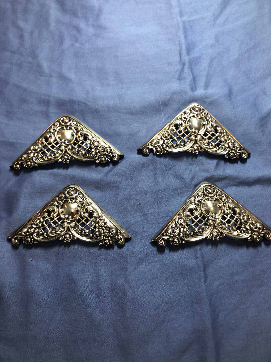 Vintage Sterling Silver Blotter Corners Etsy