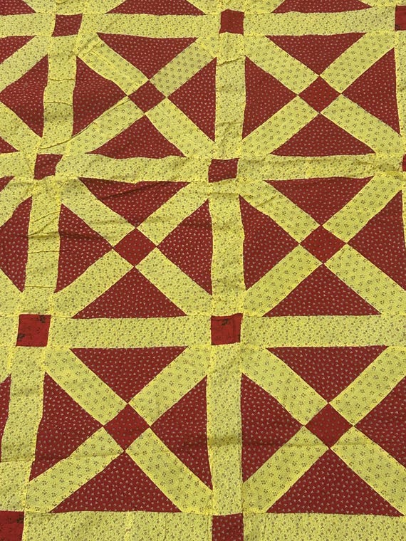 アンティーク　キルト　キルトトップ　ビンテージ　ハンドメイド アンティークハンドメイドキルトトップ - Etsy 日本