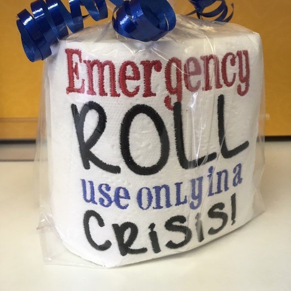 Emergency Roll Funny Toilet Paper Embroidery Design- INSTANT DOWNLOAD