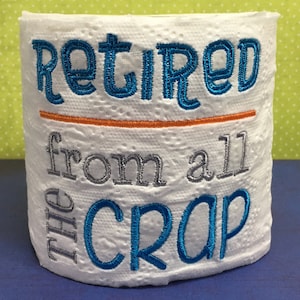 Retraité de tous les motifs de broderie Machine drôles de papier toilette - TÉLÉCHARGEMENT IMMÉDIAT