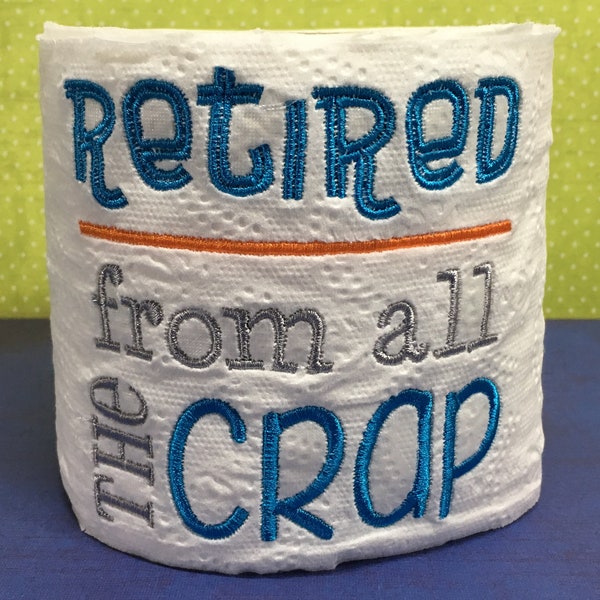 Retirement Toilet Paper Design - Etsy