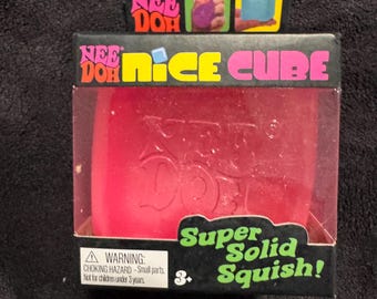 Needoh NICE CUBE Super Solid Squish ~ Sensory Squishy Toy NEW