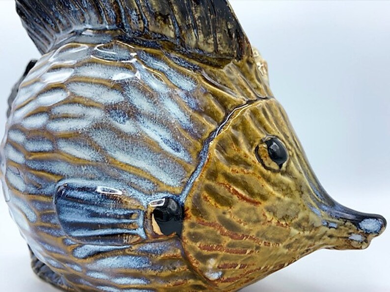 Large Ceramic Tropical Fish / Tabletop Home Decor/ Beach