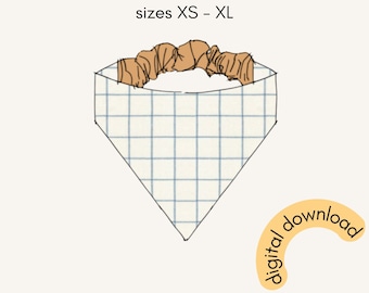 Howdy - scrunchy pet bandana digital pattern