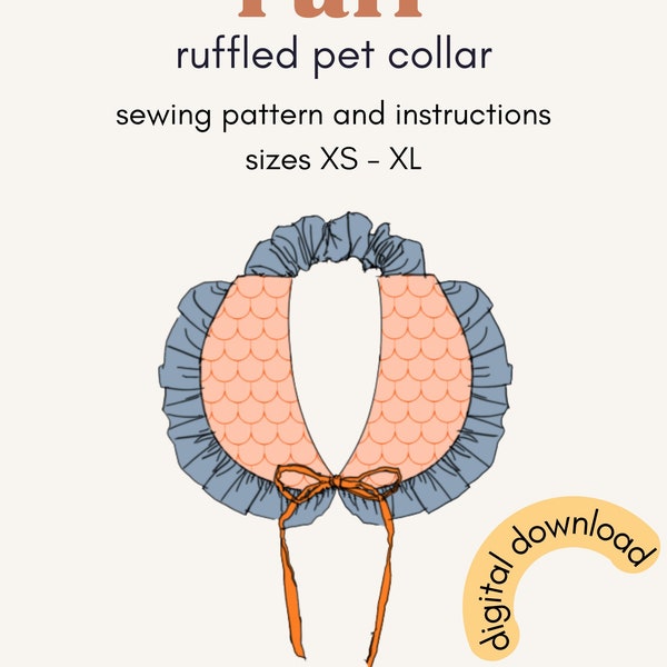 Ruff - ruffled pet collar digital pattern