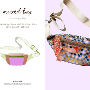 Mixed Bag - crossbody pack digital sewing pattern