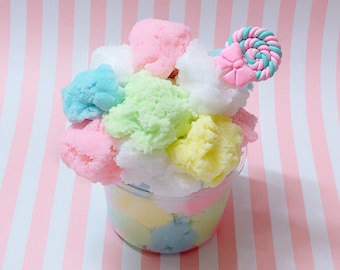 French Meringue Cloud Slime, Lollipop Charm, Sensory Snow Drizzle