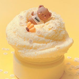 Banana Bear Cloud Slime, Pick your own scent, Party Gift, Custom Order Slime, Handmade slime made with care, Dear Slime