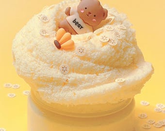 Banana Bear Cloud Slime, Scented Slime, Party Gift